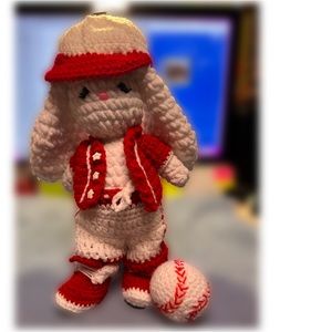 Baseball Bunny Handmade crochet